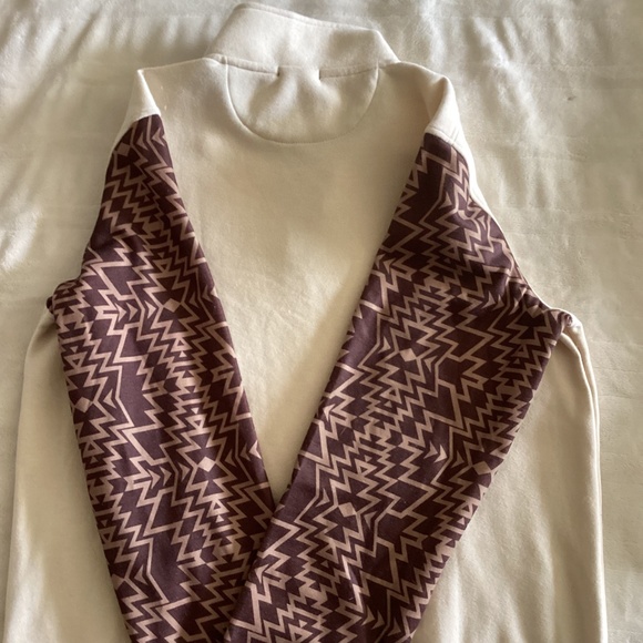 Rank 45 Men’s Fleece Pullover, Size Medium, Beige n Brown, 1/4 Snap Down - Nice - Picture 5 of 8